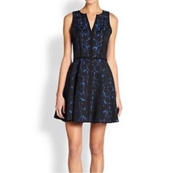 Black Halo Aria Brocade Party Dress size 4 - Picture 4 of 8